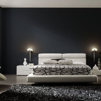 Black walls in the bedroom