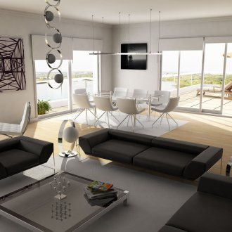 Jardinagem vertical em estilo modernista