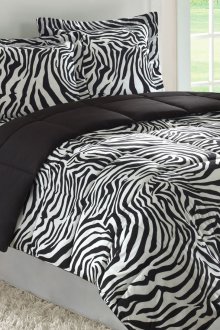 Black and white animal print bedroom