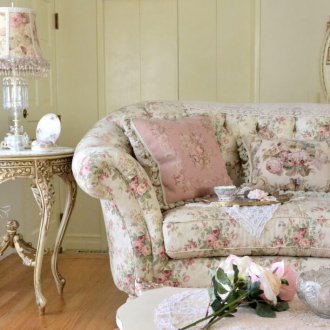 Lüks Shabby Chic Oturma Odası