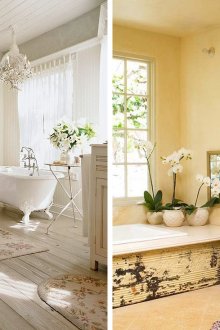 Shabby Chic Banyo İç Mekanları