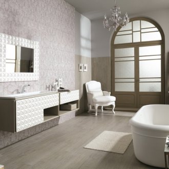 Shabby chic tarzı güzel banyo mobilyaları