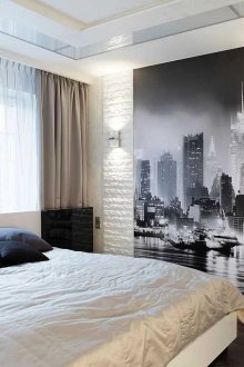 Beige and golden textile in the bedroom