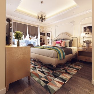 Beige classic bedroom furniture