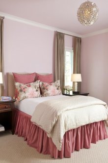 Beige and pink bedroom