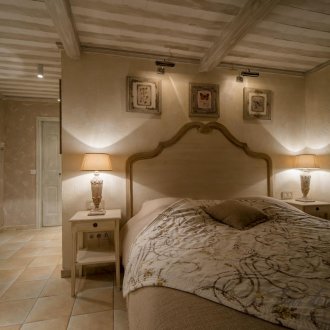 White beige bedroom