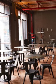Steampunk kafe iç