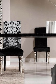 Art Nouveau Siyah Beyaz Yemek Odası
