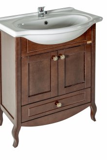 Boyalı kayın lavabo dolabı