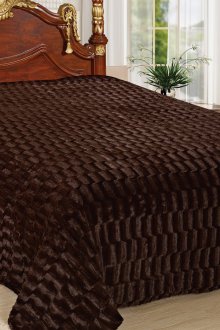 Warm brown plaid in the bedroom