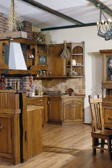 Country-style wooden kitchen