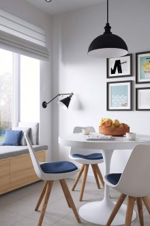 İskandinav tarzı 11 m2 mutfak
