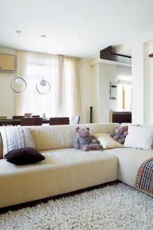Sala de estar marrom bege