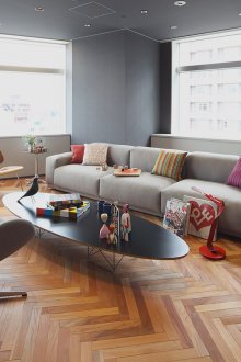 Taupe Modern Living Room