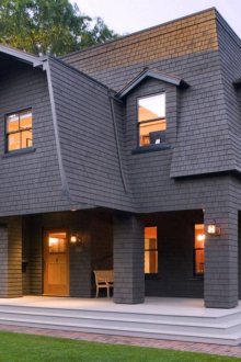Gable ve düz çatıların kombinasyonu