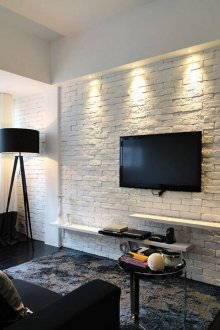 Siyah ve beyaz loft tarzı oturma odası