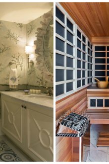 Intérieurs dans les saunas