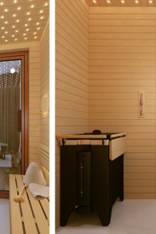 Bel éclairage dans le sauna