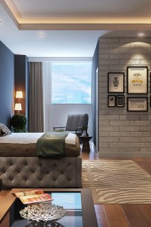 Modern loft bedroom