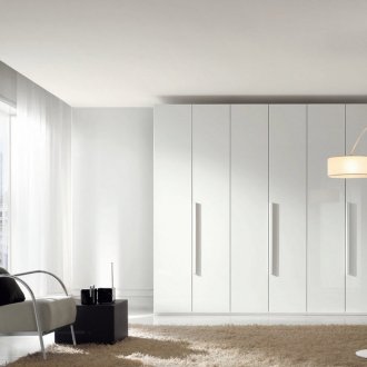 White wardrobe in the living room