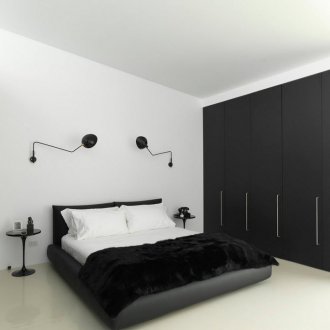 Black wardrobe in the living room