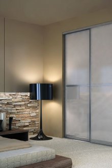 Built-in modern wardrobe in the bedroom