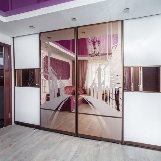 Large wardrobe with patterns