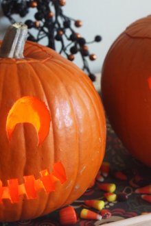 Options de coupe de citrouille d'Halloween