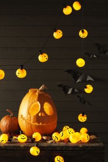 Décor d'Halloween et citrouille