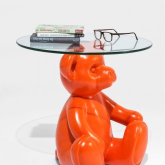 Orangenbär - Figur und Tisch