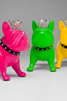 Mehrfarbige Hundefiguren - Sparschweine