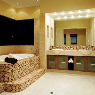 Bamboo curtains in the interior