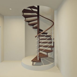 Braune Wendeltreppe im Haus