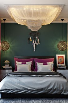 Mur végétalisé dans la chambre