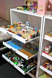 Étagères de rangement pour jouets rétractables