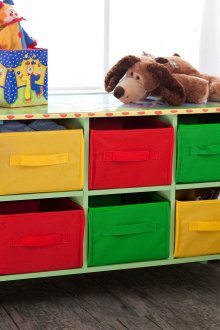 Paniers à jouets multicolores