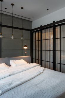 Camera da letto in stile loft