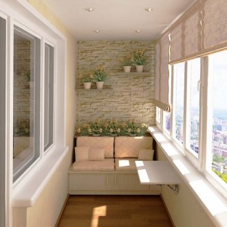 Balkon dekorasyonunda dekoratif taş