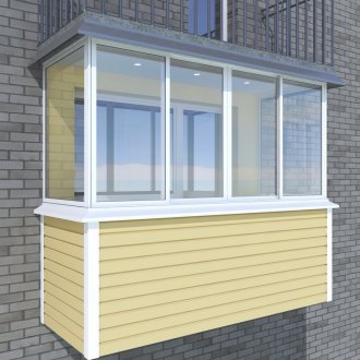 Bej Balkon Cephe Kaplama