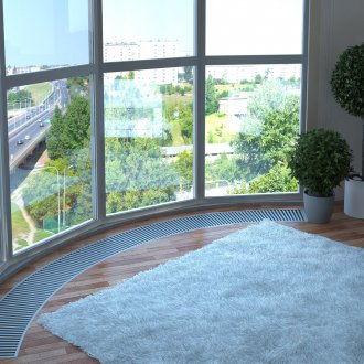 Modern iç mekanlarda panoramik cam
