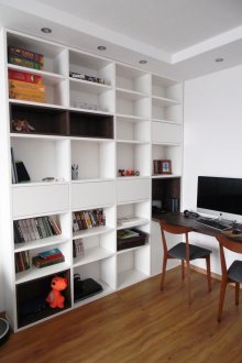 Dairenin köşesi bir ofis ile donatılabilir