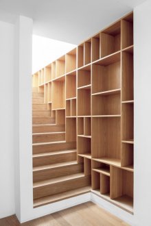 Rack at the stairs in the house