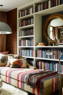 Large bookcase in the interior