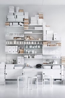 Stylish white roomy rack