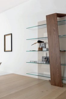 Fashionable rack in the interior of the bathroom