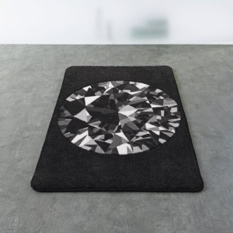 Elegante tappetino da bagno nero