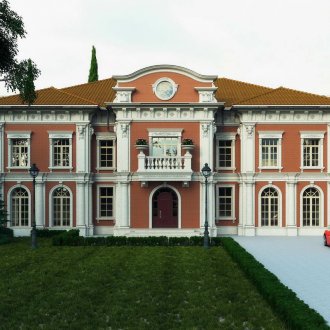 Luxus zweistöckiges Haus im klassischen Stil