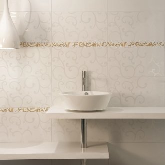 Banyo tasarımında desenli seramik karo