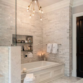 Taş banyo dekorasyonu