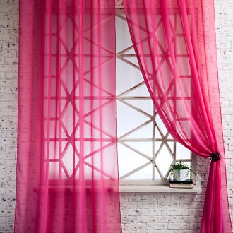 Sıcak Pembe Organze Perdeler